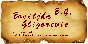 Bosiljka Gligorević vizit kartica
